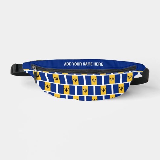 Aangepaste naam BARBADOS FLAG Fanny Pack Heuptasje (Voorkant)