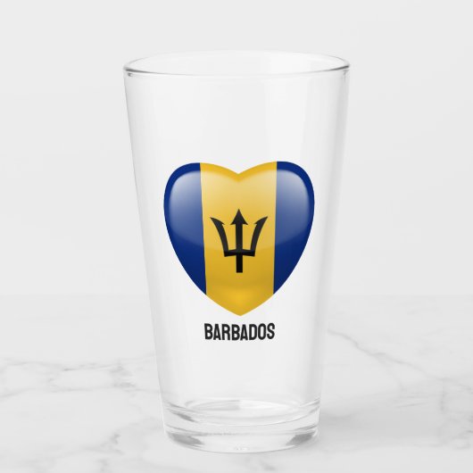 Aangepaste naam Barbados Love Glas (Voorkant)