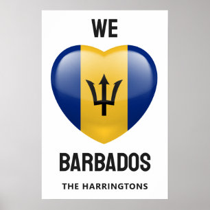 Aangepaste naam Barbados Love Poster
