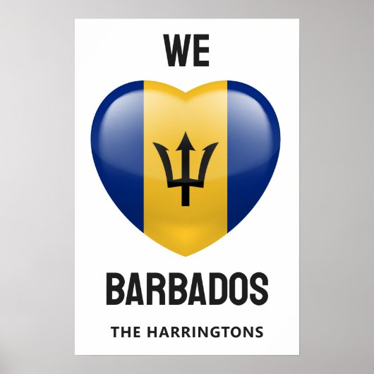 Aangepaste naam Barbados Love Poster (Voorkant)