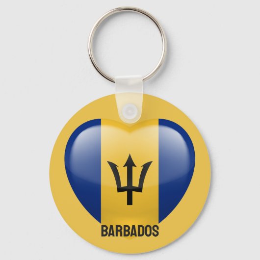 Aangepaste naam Barbados Love Sleutelhanger (Voorkant)
