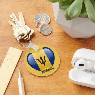 Aangepaste naam Barbados Love Sleutelhanger