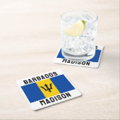 Aangepaste naam Barbados-vlag Kartonnen Onderzetters (Insitu)