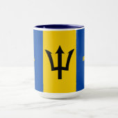 Aangepaste naam Barbados-vlag Mok (Midden)