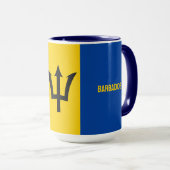 Aangepaste naam Barbados-vlag Mok (Voorkant rechts)
