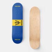 Aangepaste naam Barbados-vlag Persoonlijk Skateboard (Voorkant)