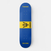Aangepaste naam Barbados-vlag Persoonlijk Skateboard (Voorkant)