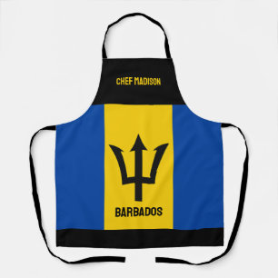Aangepaste naam Barbados-vlag Schort