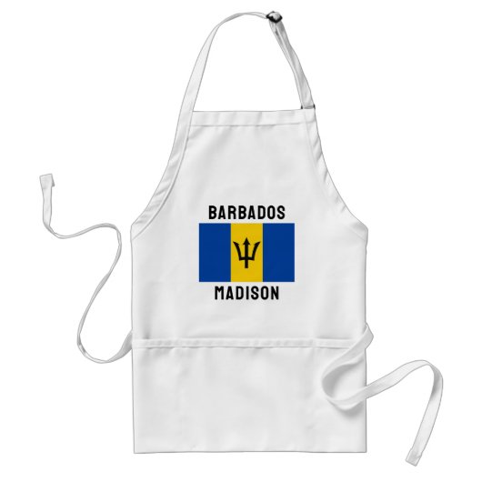 Aangepaste naam Barbados-vlag Standaard Schort (Voorkant)