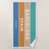 Aangepaste naam Barcelona Spanje / JOUW TEKST Strandlaken (Voorkant)