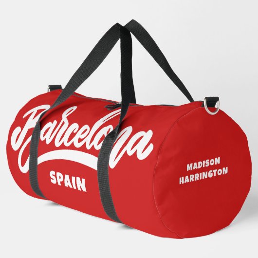 Aangepaste naam Barcelona Spanje Plunjezak (Linkerhoek)