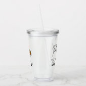 Aangepaste naam Barcelos Portugees Haan Zwart Acryl Drinkbeker (Links)