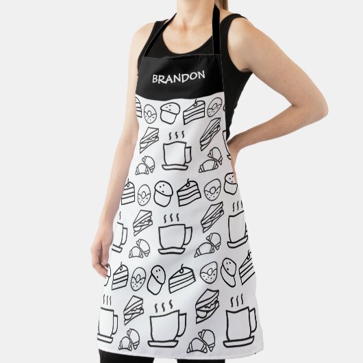 Aangepaste naam Barista Coffee Shop Cafe Bar Schort (Insitu)