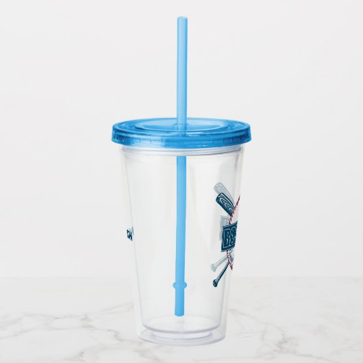 Aangepaste naam Baseball Acryl Drinkbeker (Rechts)