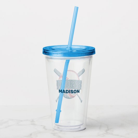Aangepaste naam Baseball Acryl Drinkbeker (Achterkant)