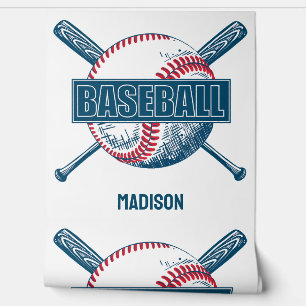 Aangepaste naam Baseball Behang