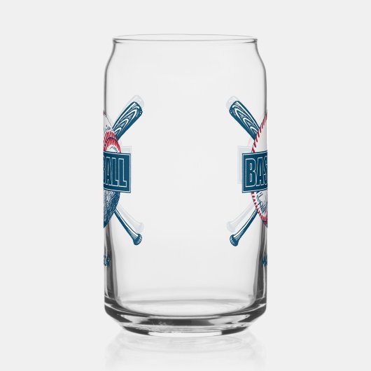 Aangepaste naam Baseball Blikvorm Glas (Links)