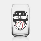 Aangepaste naam Baseball Blikvorm Glas (Voorkant)