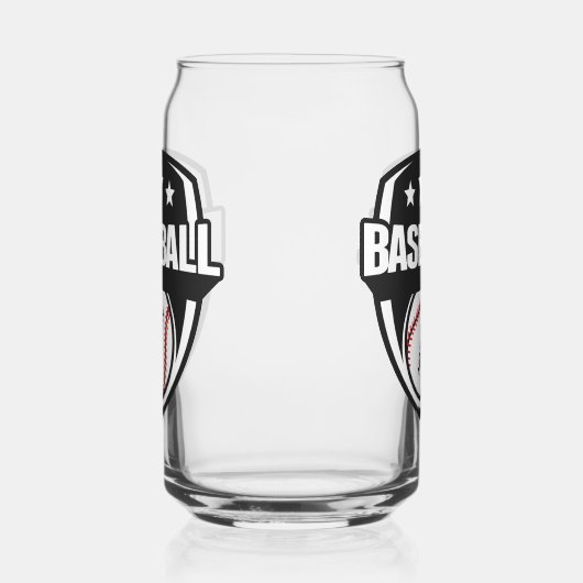Aangepaste naam Baseball Blikvorm Glas (Rechts)