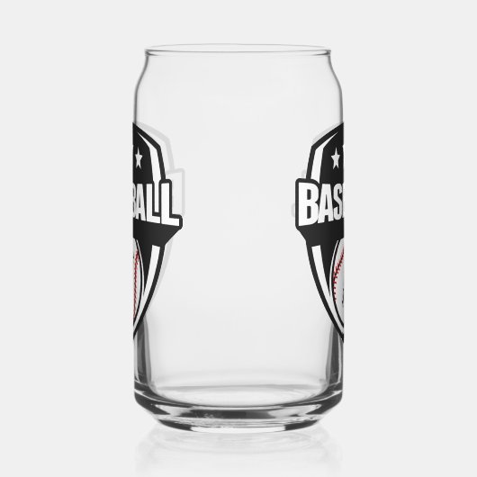 Aangepaste naam Baseball Blikvorm Glas (Links)