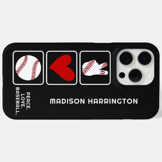 Aangepaste naam Baseball Case-Mate iPhone Case (Achterkant (horizontaal))