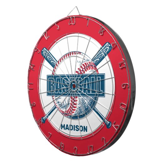 Aangepaste naam Baseball Dartbord (Voorkant Rechts)