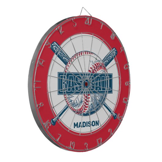 Aangepaste naam Baseball Dartbord (Voorkant Links)