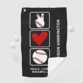 Aangepaste naam Baseball Golfhanddoek (Insitu)