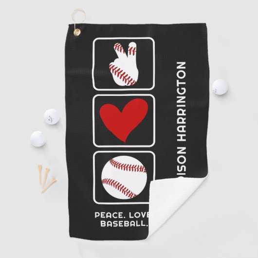 Aangepaste naam Baseball Golfhanddoek (Insitu)