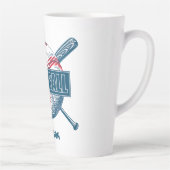 Aangepaste naam Baseball Latte Mok (Rechts)