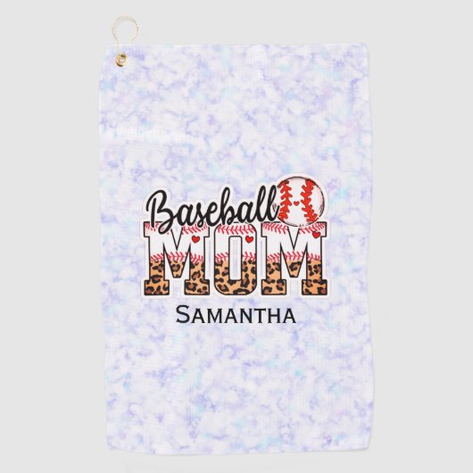 Aangepaste naam Baseball Ma | MOEDERDAG Golfhanddoek (Voorkant)