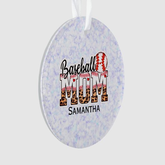 Aangepaste naam Baseball Ma | MOEDERDAG Ornament (voorkant)