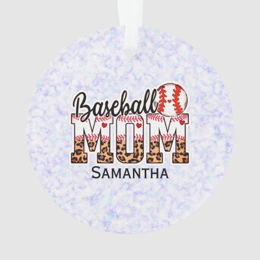 Aangepaste naam Baseball Ma | MOEDERDAG Ornament (achterkant)