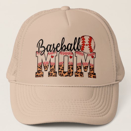 Aangepaste naam Baseball Ma | MOEDERDAG Trucker Pet (Voorkant)
