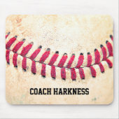  Aangepaste naam Baseball Muismat (Voorkant)