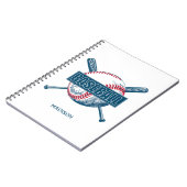 Aangepaste naam Baseball Notitieboek (Linkerzijde)