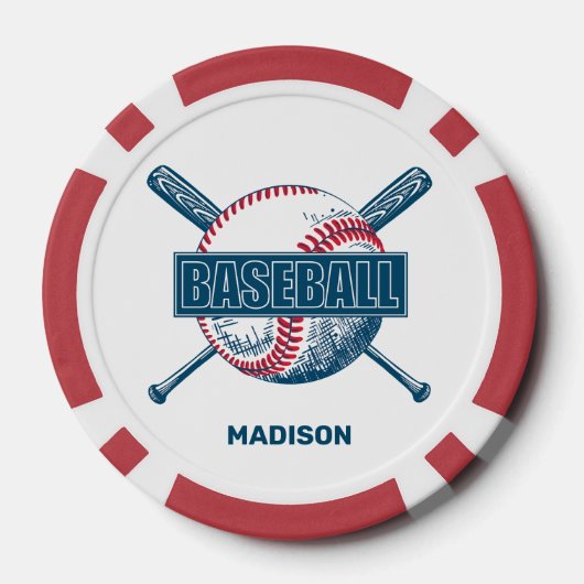 Aangepaste naam Baseball Poker Chips (Achterkant)