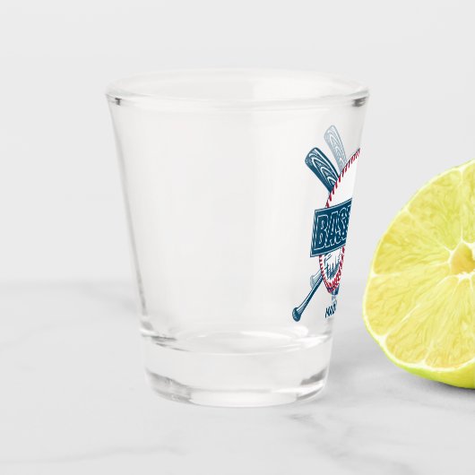 Aangepaste naam Baseball Shot Glas (Links)