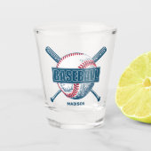 Aangepaste naam Baseball Shot Glas (Voorkant)