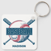 Aangepaste naam Baseball Sleutelhanger (Achterkant)