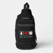 Aangepaste naam Baseball Sling Bag (Voorkant)