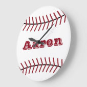 Aangepaste naam Baseball Sportwandklokdecor Grote Klok (Hoek)