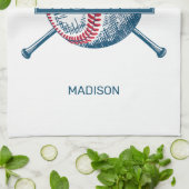 Aangepaste naam Baseball Theedoek (Gevouwen)