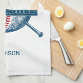 Aangepaste naam Baseball Theedoek (Quarter Fold)