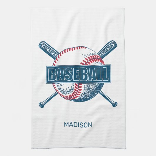 Aangepaste naam Baseball Theedoek (Verticaal)
