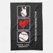 Aangepaste naam Baseball Theedoek (Verticaal)