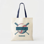 Aangepaste naam Baseball Tote Bag (Voorkant)