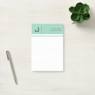 Aangepaste naam Basic Clean Simple Minimalist Blau Post-it® Notes