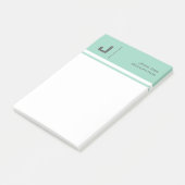 Aangepaste naam Basic Clean Simple Minimalist Blau Post-it® Notes (Schuin)
