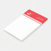 Aangepaste naam Basic Clean Simple Minimalist Red Post-it® Notes (Schuin)